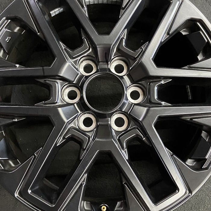 20" SEQUOIA 23-24 20x8 open spoke 6 spoke matte black Original OEM Wheel Rim - Angle View