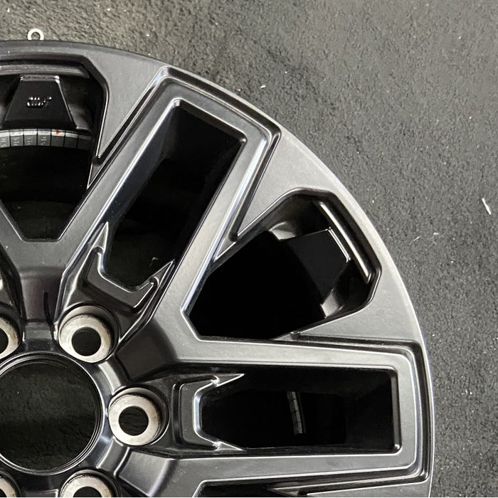 20" SEQUOIA 23-24 20x8 open spoke 6 spoke matte black Original OEM Wheel Rim - Close-Up Detail