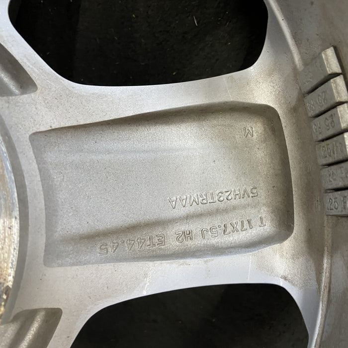 17" WRANGLER 18 VIN X , 17x7.5, , aluminum, straight spoke, w/recessed outer spoke Original OEM Wheel Rim