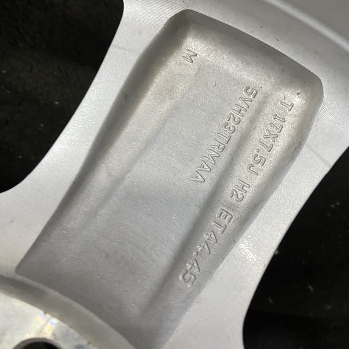 17" WRANGLER 18 VIN X , 17x7.5, , aluminum, straight spoke, w/recessed outer spoke Original OEM Wheel Rim