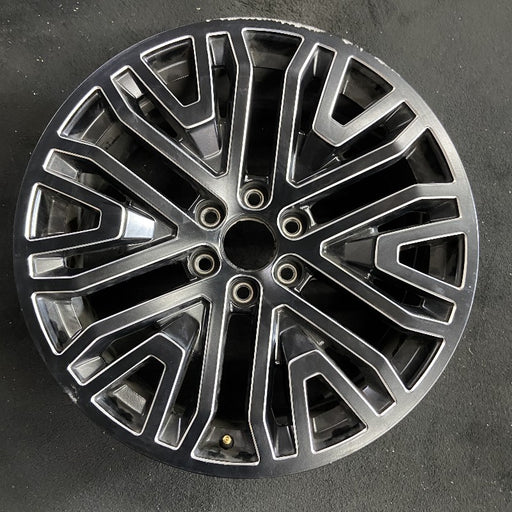 22" SIERRA 1500 PICKUP 19 22x9 6 spoke black with machined accents opt SEV - Front View