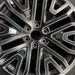 22" SIERRA 1500 PICKUP 19 22x9 6 spoke black with machined accents opt SEV - Angle View