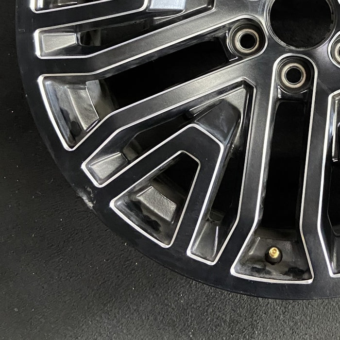 22" SIERRA 1500 PICKUP 19 22x9 6 spoke black with machined accents opt SEV - Additional View