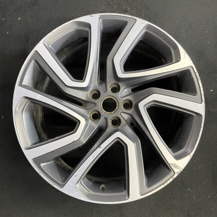 22" DISCOVERY 17-18 22x9.5 , , machined face, gray accents Original OEM Wheel - Angle View