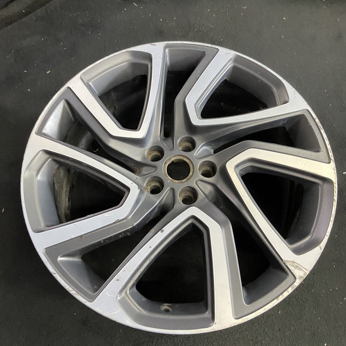 22" DISCOVERY 17-18 22x9.5 , , machined face, gray accents Original OEM Wheel - Side Profile
