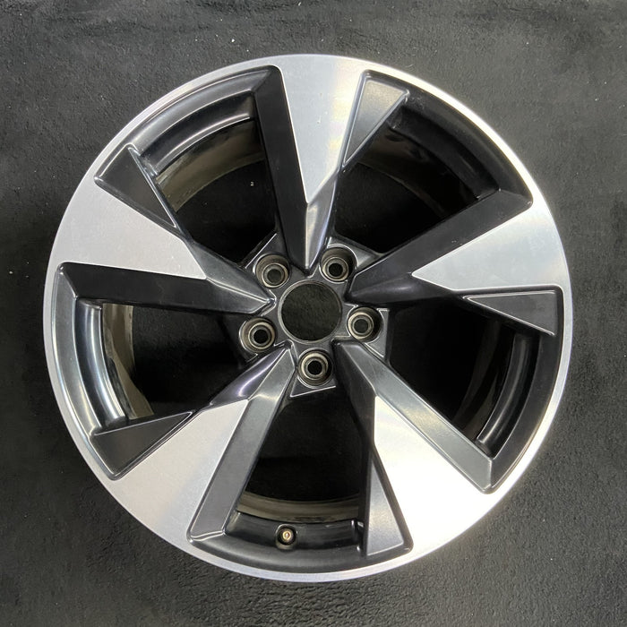 18" AUDI A4 17 18x8 , 5 single spoke Original OEM Wheel Rim - Angle View