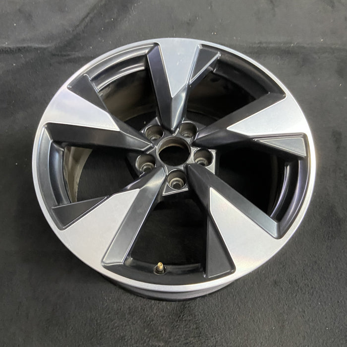 18" AUDI A4 17 18x8 , 5 single spoke Original OEM Wheel Rim - Side Profile