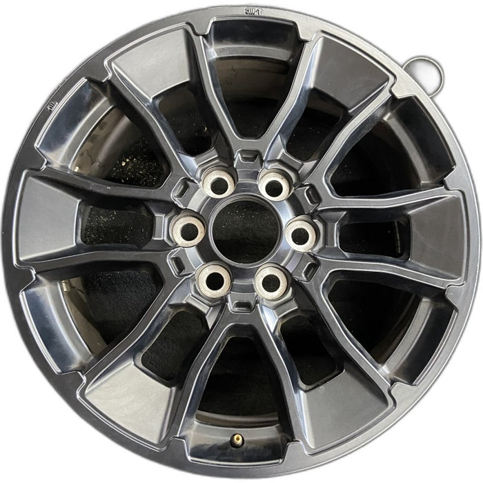20" SEQUOIA 24 20x8 6 Y spoke black TRD off- Original OEM Wheel Rim - Front View
