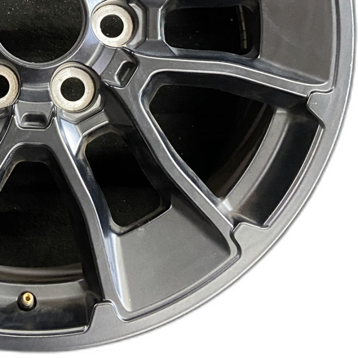 20" SEQUOIA 24 20x8 6 Y spoke black TRD off- Original OEM Wheel Rim - Close-Up Detail