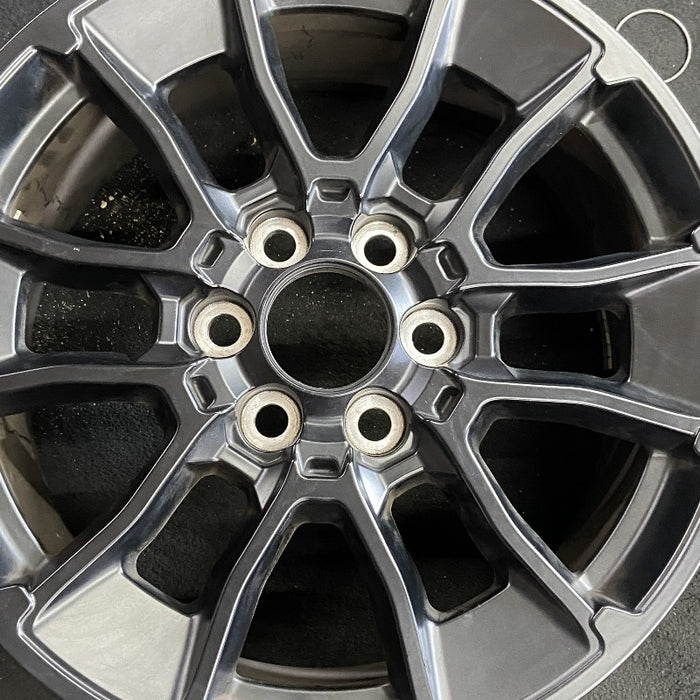 20" SEQUOIA 24 20x8 6 Y spoke black TRD off- Original OEM Wheel Rim - Angle View