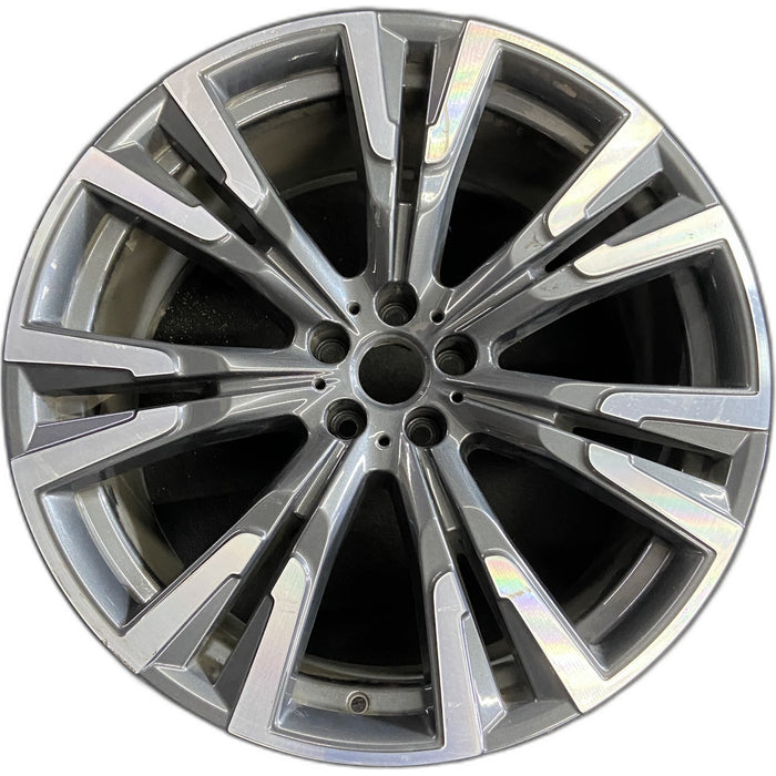 22" X7 19-20 22x10.5, 10 spoke, double spoke Original OEM Wheel Rim - Front View