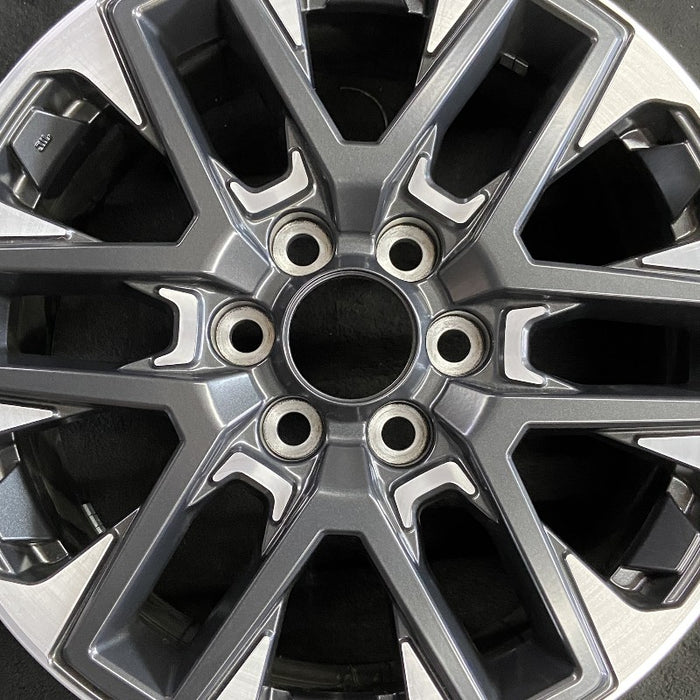 20" SEQUOIA 23-24 20x8 open spoke 6 spoke machined face with black pockets - Angle View