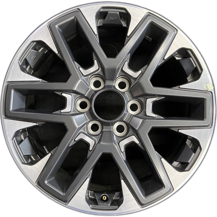 20" SEQUOIA 23-24 20x8 open spoke 6 spoke machined face with black pockets - Front View