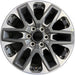 20" SEQUOIA 23-24 20x8 open spoke 6 spoke machined face with black pockets - Front View