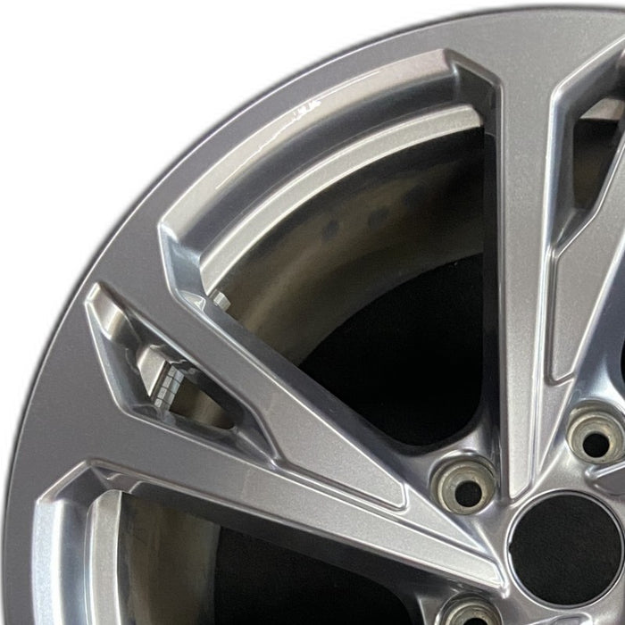 20" E-TRON GT 22-24 20x11 silver Original OEM Wheel Rim - Angle View