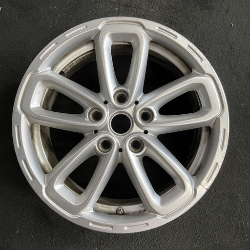 17" COUNTRYMAN 15-17 17x7, triangle spoke, silver Original OEM Wheel Rim - Angle View