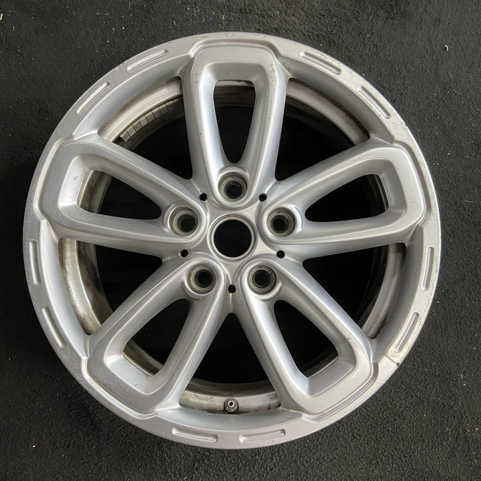 17" COUNTRYMAN 15-17 17x7, triangle spoke, silver Original OEM Wheel Rim - Angle View
