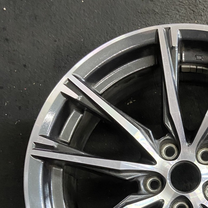 17" 86 17-19 17x7 alloy 10 spoke machined face dark gray inlay Original OEM Wheel Rim
