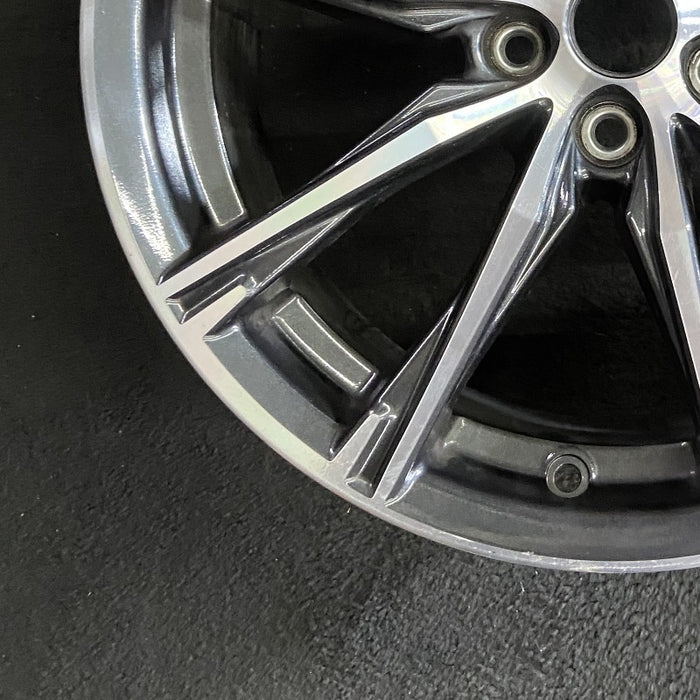 17" 86 17-19 17x7 alloy 10 spoke machined face dark gray inlay Original OEM Wheel Rim