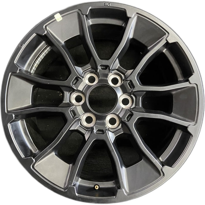 20" SEQUOIA 24 20x8 6 Y spoke black TRD off- Original OEM Wheel Rim - Front View