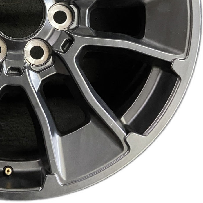 20" SEQUOIA 24 20x8 6 Y spoke black TRD off- Original OEM Wheel Rim - Close-Up Detail