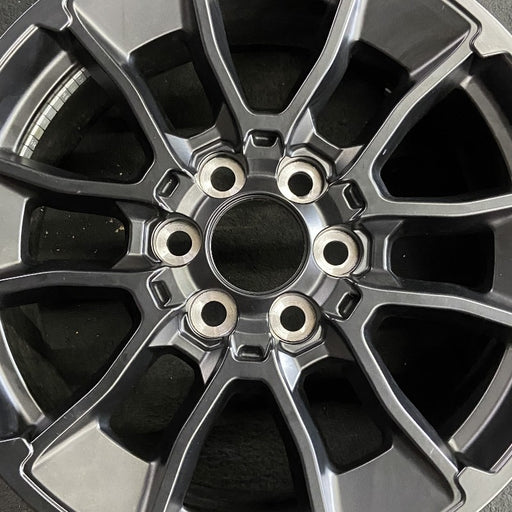 20" SEQUOIA 24 20x8 6 Y spoke black TRD off- Original OEM Wheel Rim - Angle View