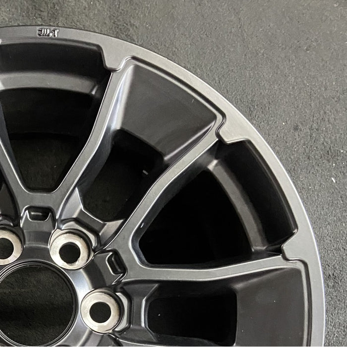 20" SEQUOIA 24 20x8 6 Y spoke black TRD off- Original OEM Wheel Rim - Close-Up Detail