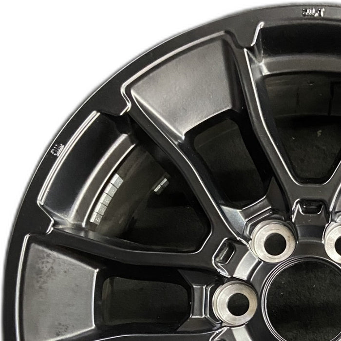 20" SEQUOIA 24 20x8 6 Y spoke black TRD off- Original OEM Wheel Rim - Angle View