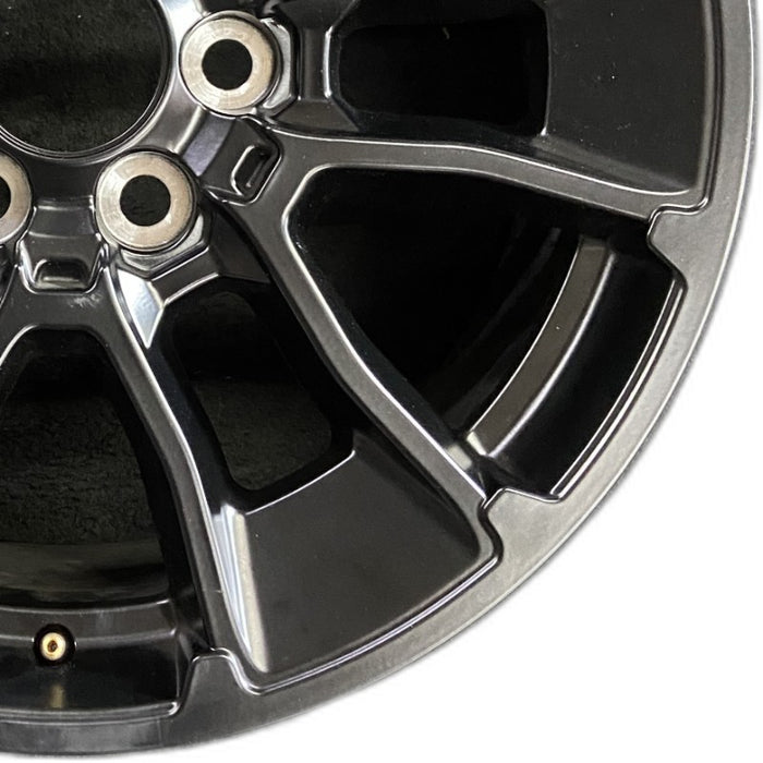 20" SEQUOIA 24 20x8 6 Y spoke black TRD off- Original OEM Wheel Rim - Close-Up Detail