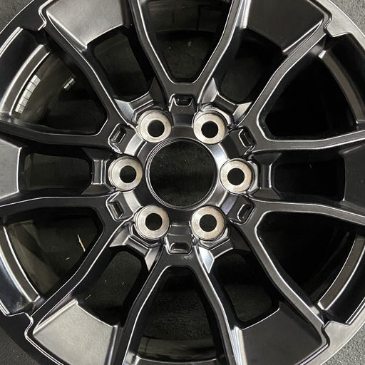 20" SEQUOIA 24 20x8 6 Y spoke black TRD off- Original OEM Wheel Rim - Angle View