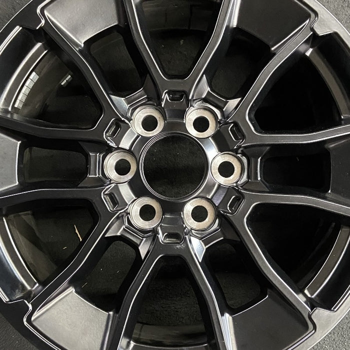20" SEQUOIA 24 20x8 6 Y spoke black TRD off- Original OEM Wheel Rim - Angle View