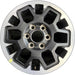 17" TACOMA 24 17x7.5 , black with machined outer lip Original OEM Wheel Rim - Front View