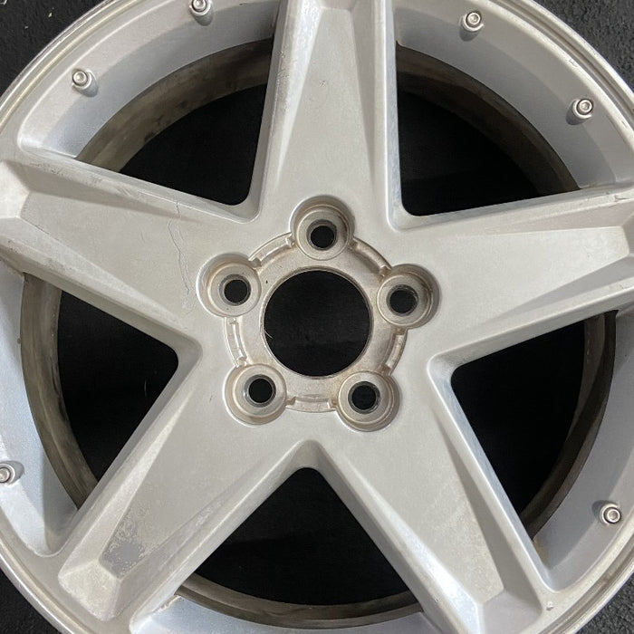 17" EQUINOX 05-06 17x7 5 spoke silver finish opt N75 Original OEM Wheel Rim - Angle View