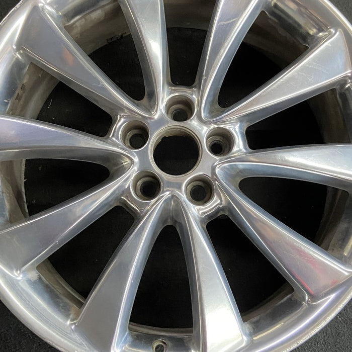 20" MKT 10 20x8 aluminum TPMS 10 flat spoke polished Original OEM Wheel Rim - Angle View