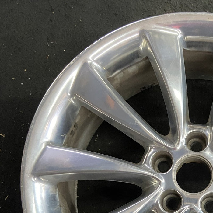 20" MKT 10 20x8 aluminum TPMS 10 flat spoke polished Original OEM Wheel Rim - Side Profile