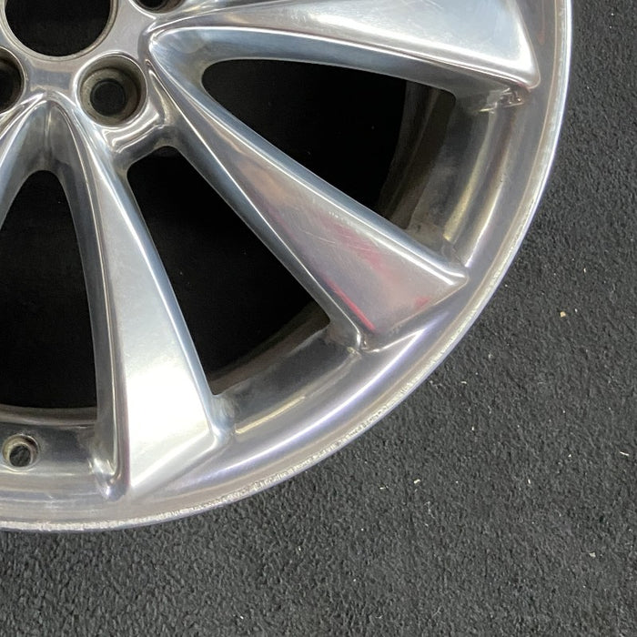 20" MKT 10 20x8 aluminum TPMS 10 flat spoke polished Original OEM Wheel Rim - Back View