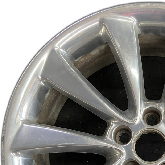 20" MKT 10 20x8 aluminum TPMS 10 flat spoke polished Original OEM Wheel Rim - Angle View