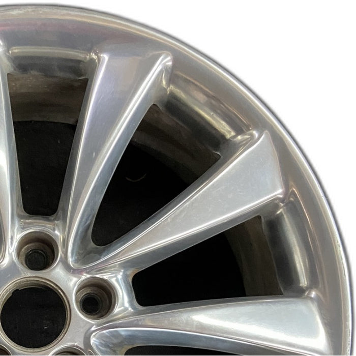 20" MKT 10 20x8 aluminum TPMS 10 flat spoke polished Original OEM Wheel Rim - Side Profile