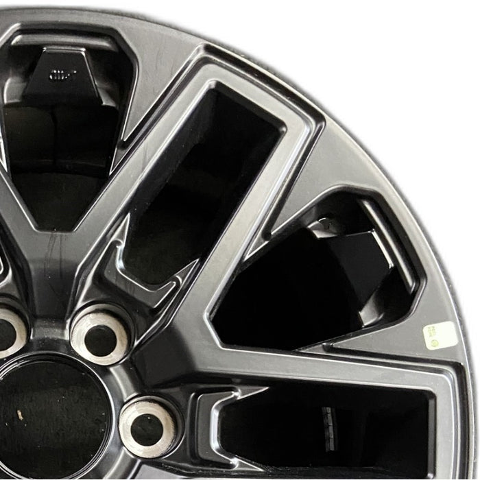 20" SEQUOIA 23-24 20x8 open spoke 6 spoke matte black Original OEM Wheel Rim - Side Profile