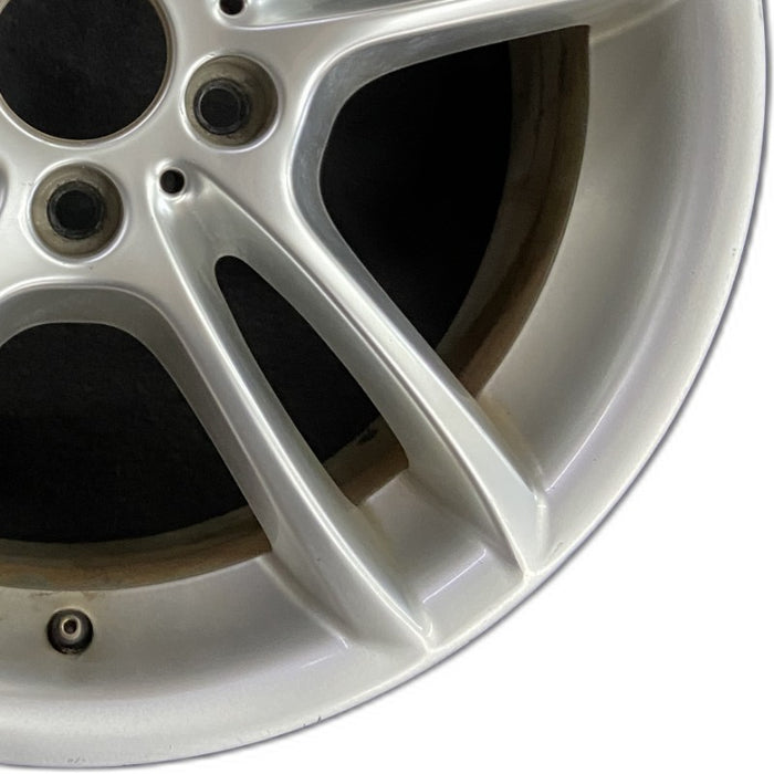 18" BMW 128i 08-13 18x8.5 alloy rear 5 spoke open spoke bowed spoke silver finish Original OEM Wheel Rim