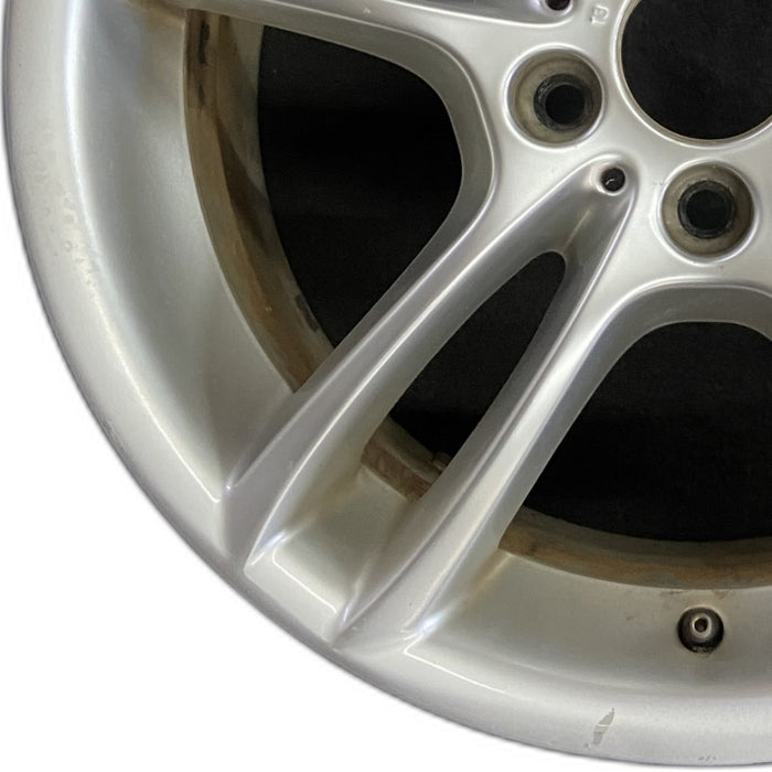 18" BMW 128i 08-13 18x8.5 alloy rear 5 spoke open spoke bowed spoke silver finish Original OEM Wheel Rim