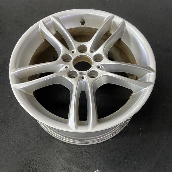 18" BMW 128i 08-13 18x8.5 alloy rear 5 spoke open spoke bowed spoke silver finish Original OEM Wheel Rim