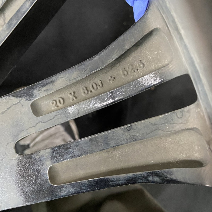 20" MKX 16-18 20x8 aluminum 20 spoke machined face with background Original OEM Wheel Rim