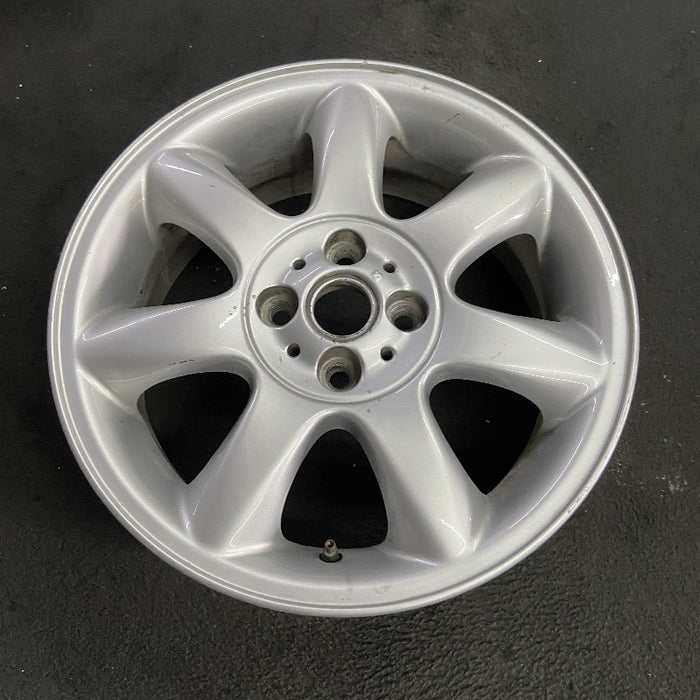 16" CLUBMAN 08-14 16x6.5 alloy 7 spoke tapered end spoke silver Original OEM Wheel Rim