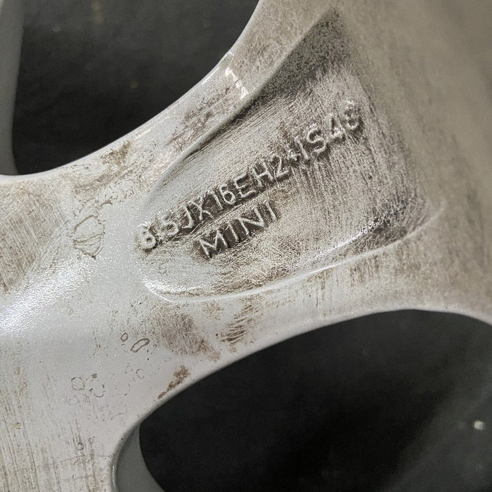 16" CLUBMAN 08-14 16x6.5 alloy 7 spoke tapered end spoke silver Original OEM Wheel Rim