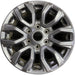 17" RANGER 19-22 17x8 dark gray 6 spoke V spoke Original OEM Wheel Rim - Front View