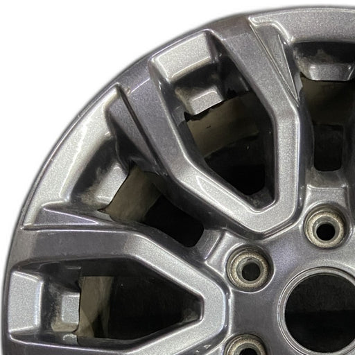 17" RANGER 19-22 17x8 dark gray 6 spoke V spoke Original OEM Wheel Rim - Angle View