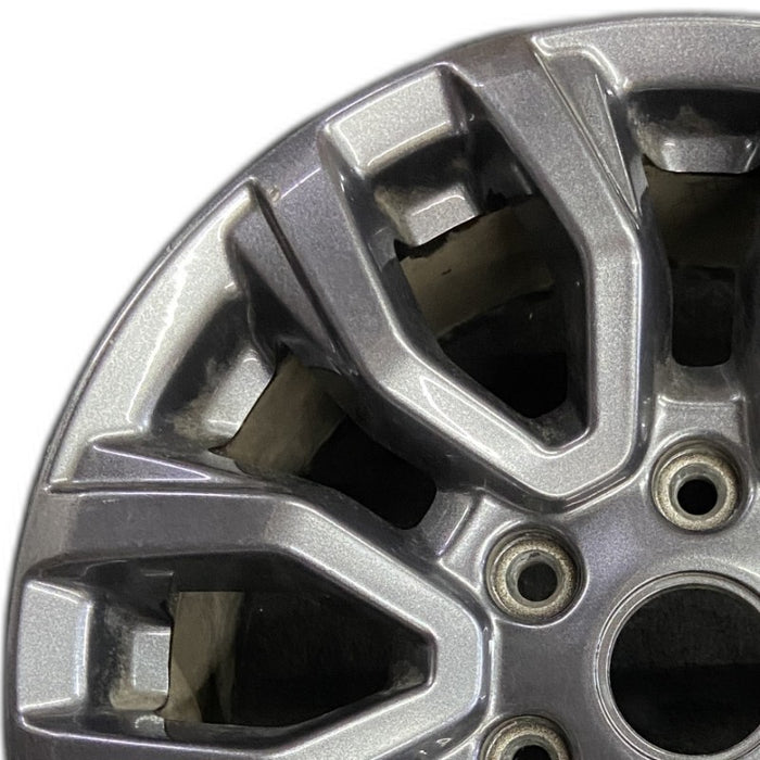 17" RANGER 19-22 17x8 dark gray 6 spoke V spoke Original OEM Wheel Rim - Angle View