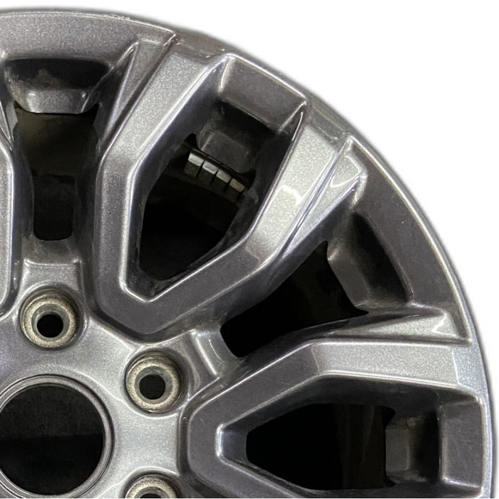 17" RANGER 19-22 17x8 dark gray 6 spoke V spoke Original OEM Wheel Rim - Side Profile
