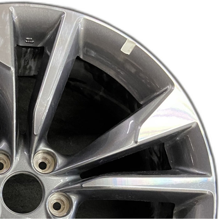 20" INFINITI QX60 22-24 20x8 alloy 5 V spoke Original OEM Wheel Rim - Side Profile